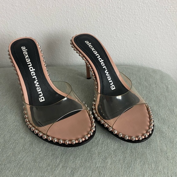 Alexander Wang Nova Mule Slides 95mm Sand Stone Size 37 - Picture 2 of 7